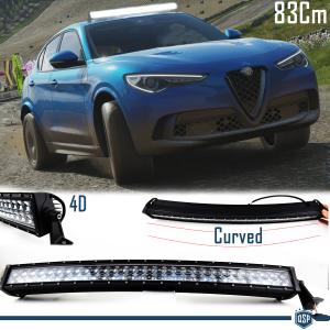 1 Curved Led Light Bar 6000K for Alfa Romeo Stelvio Off-Road 83 CM Adjustable Spot Light