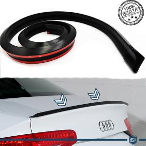 Rear SPOILER For AUDI A7-A8 adhesive, for Trunk / Roof Lip Wing in BLACK EPDM flexible