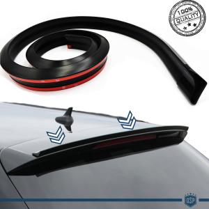 Rear SPOILER Compatible with KIA adhesive, for Trunk / Roof Lip Wing in BLACK EPDM flexible