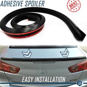 Rear SPOILER For MITSUBISHI LANCER-3000GT adhesive, for Trunk / Roof Lip Wing in BLACK EPDM flexible