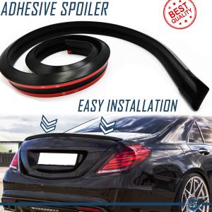 Rear SPOILER For MERCEDES R-S CLASS adhesive, for Trunk / Roof Lip Wing in BLACK EPDM flexible