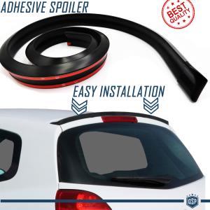 Rear SPOILER For RENAULT CLIO-TWINGO adhesive, for Trunk / Roof Lip Wing in BLACK EPDM flexible