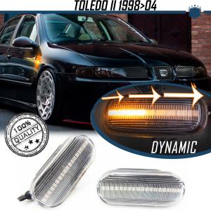 2 Sequential Dynamic LED Side Markers for SEAT TOLEDO 2 (98-04) | E-Approved, Canbus No Error