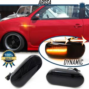 2 Sequential Dynamic LED Side Markers for SEAT AROSA (97-04) | E-Approved, Canbus No Error, Black Lens