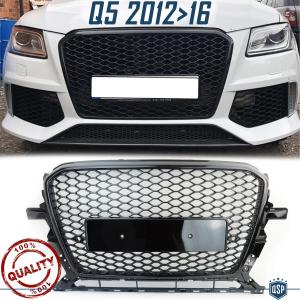 Front GRILL for AUDI Q5 RSQ5 8R (12-16) | Honeycomb, Glossy Black