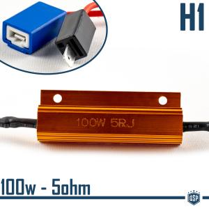 X1 Filtro Corazzato CANBUS 100W-5 Ohm Plug & Play per Lampade Kit Led H1 SPEGNI SPIA Avaria Errore