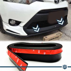 Adhesive Spoiler Compatible with TOYOTA Bumper Lip or Side Skirt Black Flexible