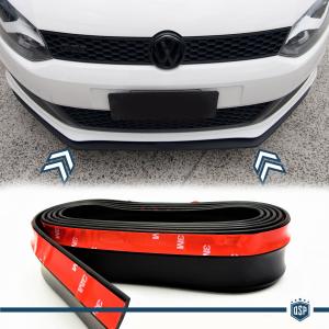 Spoiler Alerón Adhesivo Compatible con Volkswagen Labio parachoques LIP o Faldones Laterales Negro Flexible