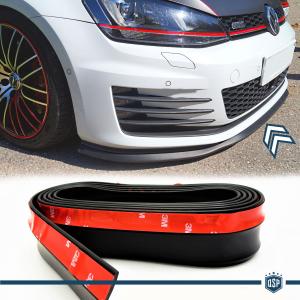 Adhesive SPOILER FOR Volkswagen Golf, Bumper Lip or Side Skirt in BLACK EPDM flexible