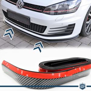 Adhesive SPOILER FOR Volkswagen Golf, Bumper Lip or Side Skirt in CARBON FIBER EFFECT EPDM flexible