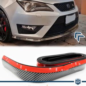 Adhesive SPOILER Compatible With SEAT, Bumper Lip or Side Skirt in CARBON FIBER EFFECT EPDM flexible