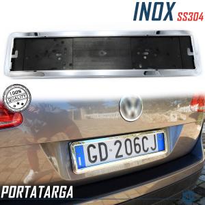 Kit Portatarga Posteriore Cromato per Renault, in Acciaio Inox Tuning Professionale