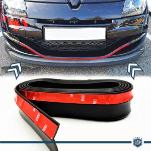 Adhesive SPOILER FOR RENAULT CLIO-TWINGO, Bumper Lip or Side Skirt in BLACK EPDM flexible