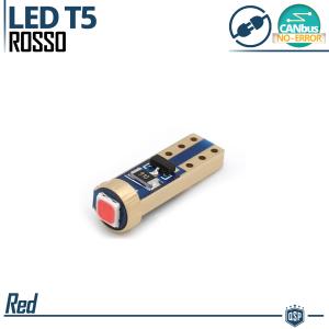 1 Lampadina LED T5 CANbus Professionale | Luce Rossa POTENTE | Plug & Play