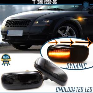2 Sequential Dynamic LED Side Markers for AUDI TT (8N), E-Approved, Black Smoke Lens, Canbus No Erro, Plug & Playr