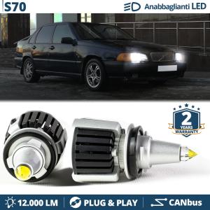 Kit LED H7 para Volvo S70 Luces de Cruce | Bombillas LED CANbus Blanco Frío | 6500K 12000LM