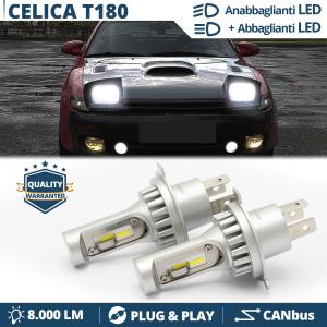 Kit LED H4 Per Toyota Celica V-T180 (89-93) Luci Anabbaglianti + Abbaglianti | 6500K 8000LM | Plug & Play