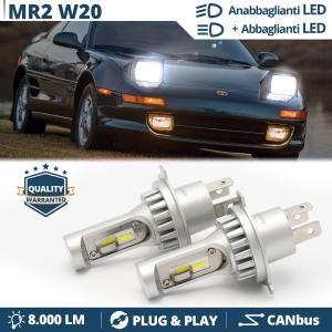 Kit LED H4 Per Toyota MR2 W20 (89-2000) Luci Anabbaglianti + Abbaglianti | 6500K 8000LM | Plug & Play