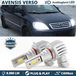 Feux de Croisement LED HB4 pour Toyota Avensis Verso (01-09) | Kit Led CANbus Blanc Pur 6500K 8000LM | Installacion Facile