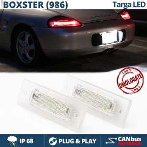 2 LED License Plate Lights for PORSCHE BOXSTER (986) 96-04 | CANbus, Plug & Play | 6.500K White Ice