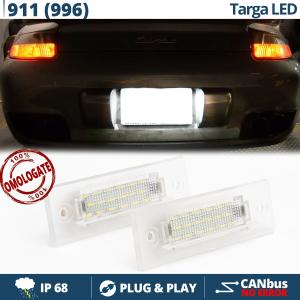 2 LED License Plate Lights for PORSCHE 911 (996) 97-05 | CANbus, Plug & Play | 6.500K White Ice