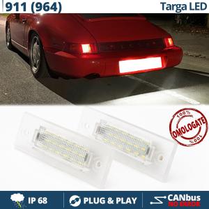 2 LED License Plate Lights for PORSCHE 911 (964) 88-94 | CANbus, Plug & Play | 6.500K White Ice