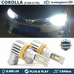LED Abblendlicht für Toyota Corolla E160-E170 (2013>) | Canbus LED Birnen Lampen Weis Eis 6500K 8000LM | Plug & Play