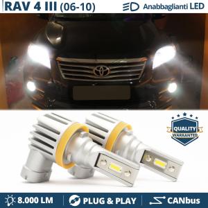 Feux de Croisement LED H11 pour Toyota RAV 4 III (06-10) | Kit Led CANbus Blanc Pur 6500K 8000LM | Installacion Facile