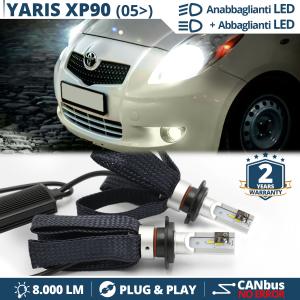 H4 LED Kit für TOYOTA YARIS XP90 Abblendlicht + Fernlicht | 6500K Weiss Eis 8000LM CANbus