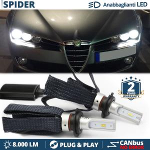 H7 LED Kit für Alfa Romeo Spider Abblendlicht CANbus Birnen | 6500K Weißes Eis 8000LM