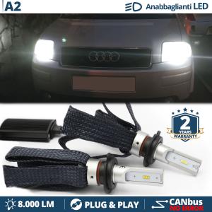 H7 LED Kit für Audi A2 Abblendlicht CANbus Birnen | 6500K Weißes Eis 8000LM