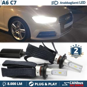 H7 LED Kit für Audi A6 C7 Abblendlicht CANbus Birnen | 6500K Weißes Eis 8000LM