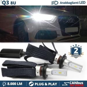 H7 LED Kit für Audi Q3 8U Abblendlicht CANbus Birnen | 6500K Weißes Eis 8000LM