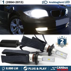 H7 LED Kit für BMW 1er E87-E81-E82-E88 Abblendlicht CANbus Birnen | 6500K Weißes Eis 8000LM
