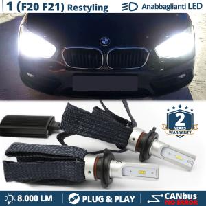 H7 LED Kit für BMW 1er F20 F21 Facelift Abblendlicht CANbus Birnen | 6500K Weißes Eis 8000LM