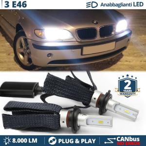 H7 LED Kit für BMW 3er E46 Abblendlicht CANbus Birnen | 6500K Weißes Eis 8000LM