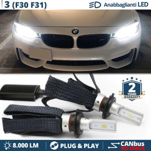 H7 LED Kit für BMW 3er F30 F31 Abblendlicht CANbus Birnen | 6500K Weißes Eis 8000LM