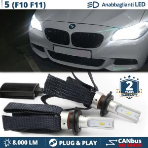 H7 LED Kit für BMW 5er F10 F11 Abblendlicht CANbus Birnen | 6500K Weißes Eis 8000LM