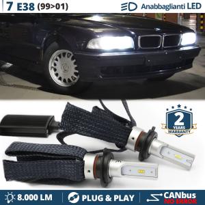 H7 LED Kit für BMW 7er E38 99-01 Abblendlicht CANbus Birnen | 6500K Weißes Eis 8000LM