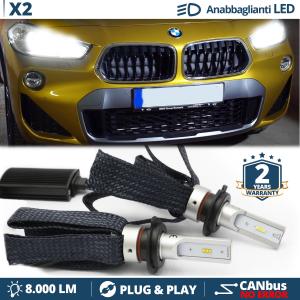 H7 LED Kit für BMW X2 F39 Abblendlicht CANbus Birnen | 6500K Weißes Eis 8000LM