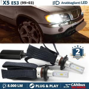 H7 LED Kit for BMW X5 E53 99-03 Low Beam CANbus Bulbs | 6500K Cool White 8000LM
