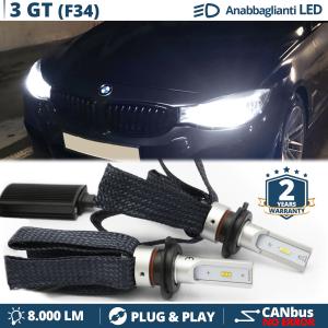 H7 LED Kit für BMW 3ER GT F34 Abblendlicht CANbus Birnen | 6500K Weißes Eis 8000LM
