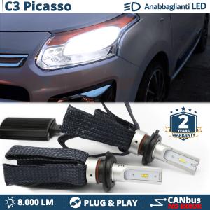 Kit LED H7 para Citroen C3 Picasso Luces de Cruce CANbus | 6500K Blanco Frío 8000LM