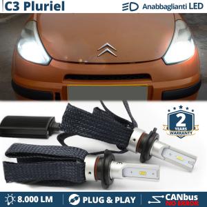 Kit LED H7 para Citroen C3 Pluriel Luces de Cruce CANbus | 6500K Blanco Frío 8000LM