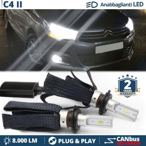 H7 LED Kit für Citroen C4 2 Abblendlicht CANbus Birnen | 6500K Weißes Eis 8000LM