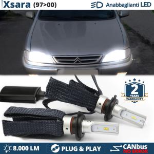 H7 LED Kit für Citroen Xsara 97-00 Abblendlicht CANbus Birnen | 6500K Weißes Eis 8000LM