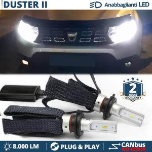 H7 LED Kit for Dacia Duster 2 Low Beam CANbus Bulbs | 6500K Cool White 8000LM