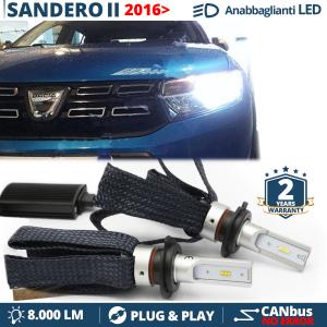 H7 LED Kit für Dacia Sandero 2, Stepway 16-20 Abblendlicht CANbus Birnen | 6500K Weißes Eis 8000LM