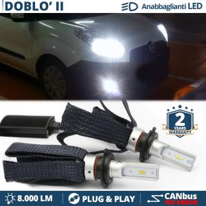 Kit LED H7 pour Fiat Doblò 2 Feux de Croisement CANbus | 6500K Blanc Pur 8000LM