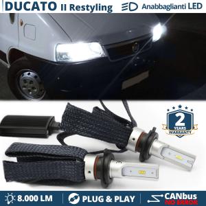 Kit LED H7 pour Fiat DUCATO 2 Phase 2 Feux de Croisement CANbus | 6500K Blanc Pur 8000LM